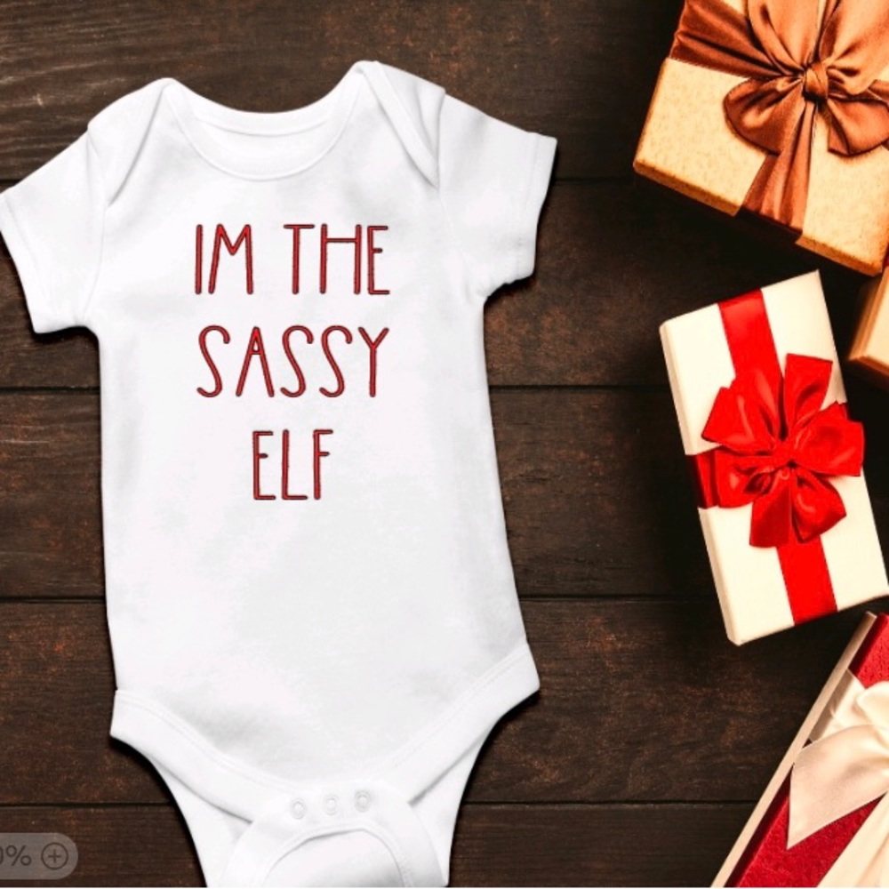 I’m the sassy elf onesie